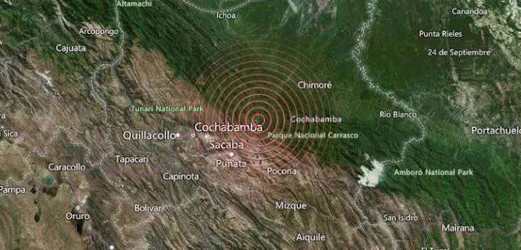 Un sismo de magnitud 3,2 se registra en el centro de Bolivia